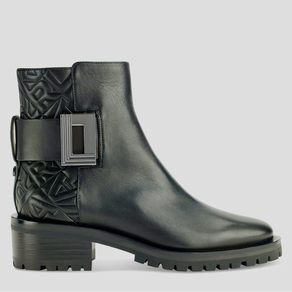 KARL LAGERFELD VARA BUCKLED BOOTS - Picture 3 of 4